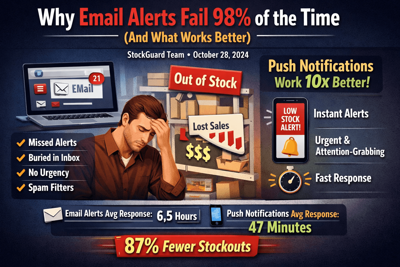 Why Email Alerts Fail 98% of the Time (And What Works Better)